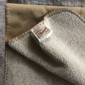 Two New Woolrich Sherpa & Suede Blankets